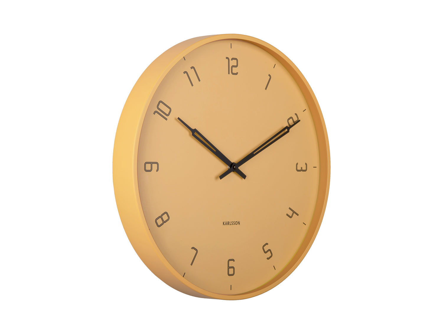 Karlsson Stark KA5950YE Wanduhr Honiggelb • Sweep-Uhrwerk • Design von Boxtel & Buijs
