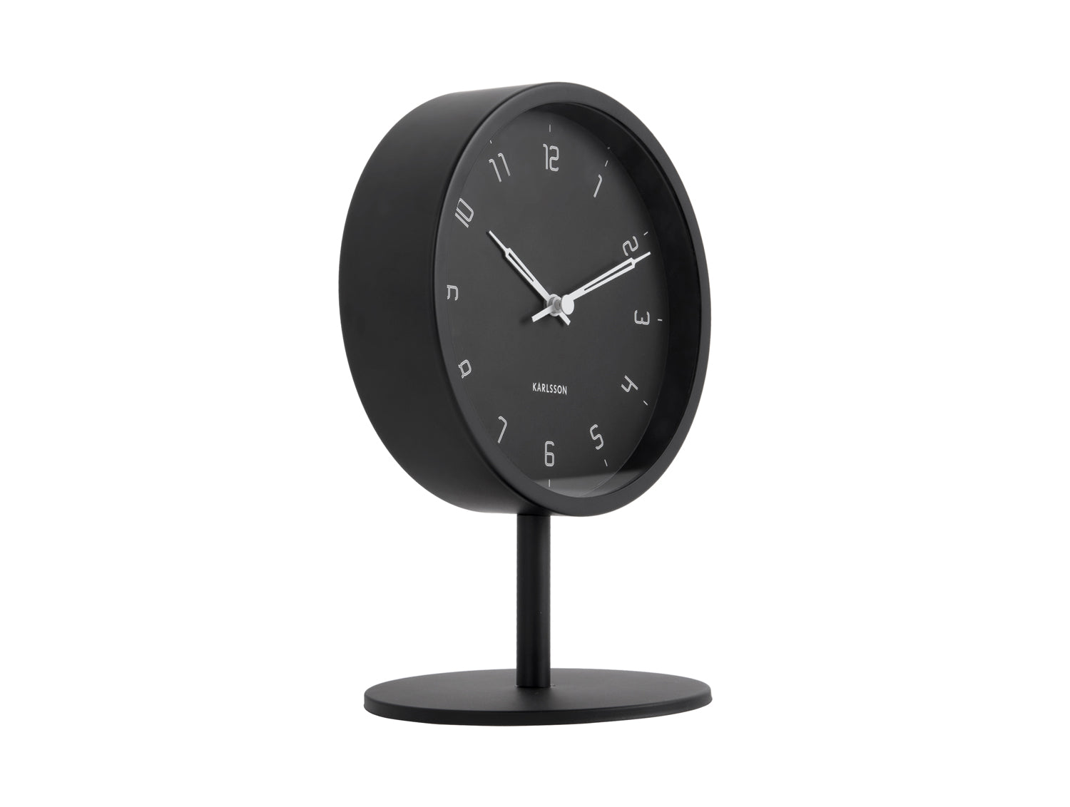 Karlsson Stark KA5951BK Tischuhr Schwarz • Geräuschloses Sweep-Uhrwerk • Design von Boxtel & Buijs