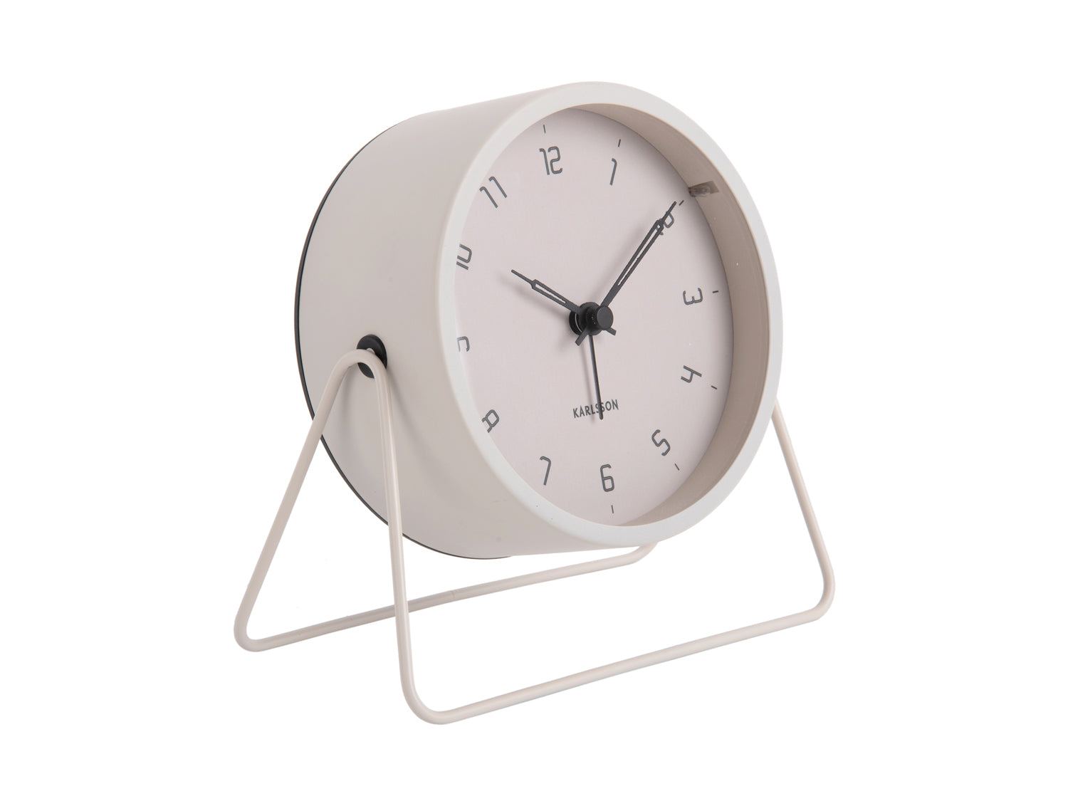 Karlsson Stark KA5952WG Wecker Warmgrau • Geräuschloses Sweep-Werk • Lichtfunktion