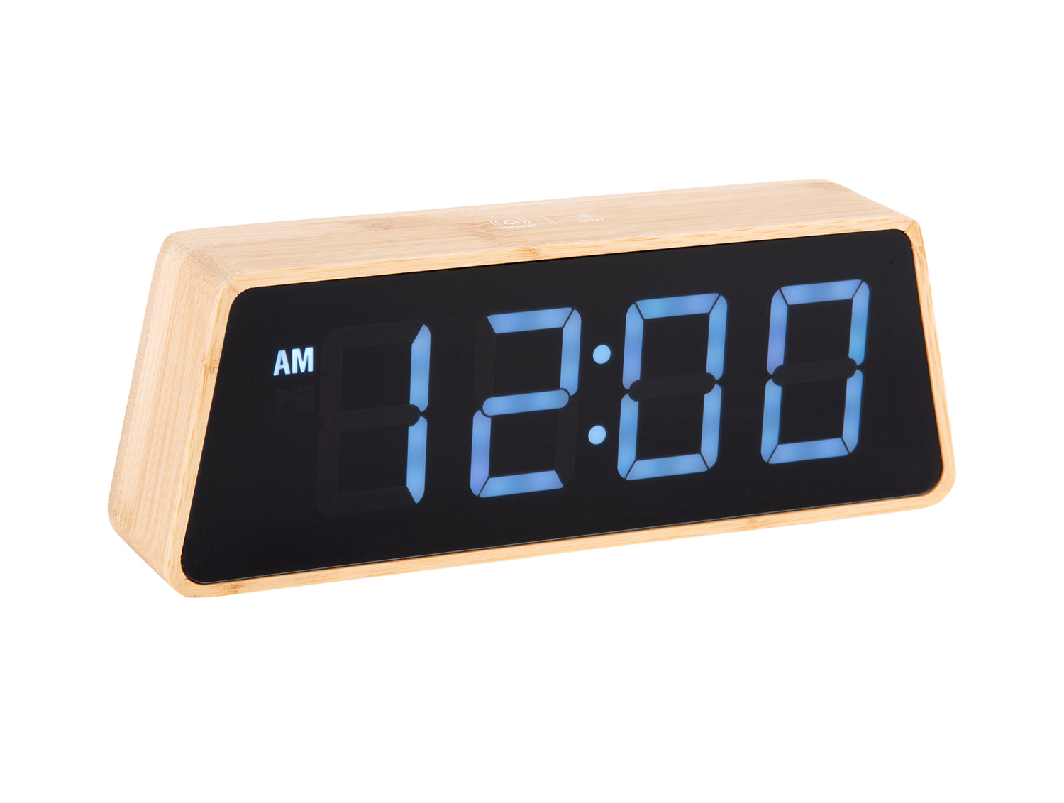 Karlsson Changing Colour LED KA5931 Wecker Bambus • Farbwechselndes LED-Display • USB-Netzbetrieb