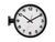 Karlsson New Classic Double Sided KA5966WH Wanduhr Weiß • Beidseitig ablesbar • Aluminium-Gehäuse