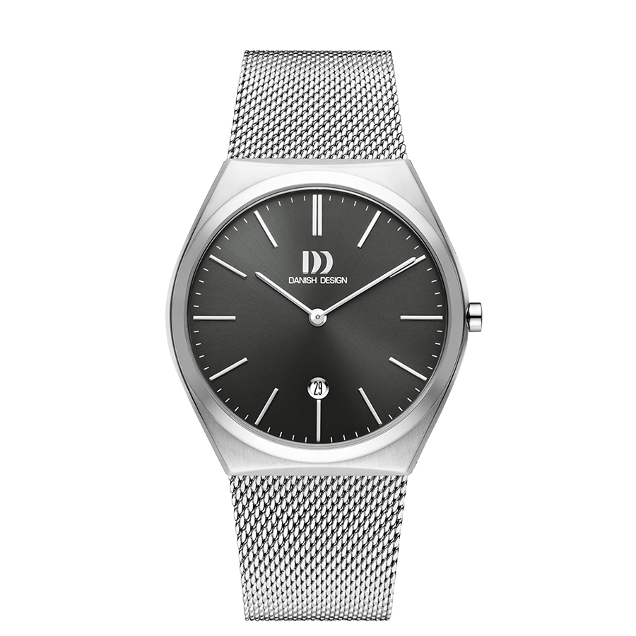 Danish Design Tåsinge IQ64Q1236 Herrenuhr Silber • Mineralglas • Edelstahl-Mesharmband