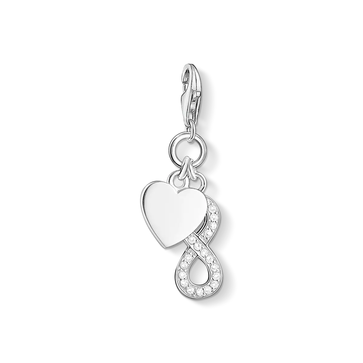 Thomas Sabo Charm Pendant Model: 1248-051-14 Infinity Heart - 925 Sterling Silver