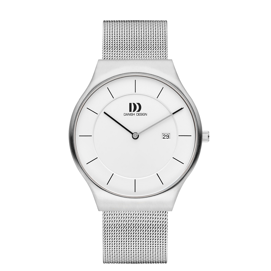 Danish Design Tidløs IQ62Q1259 Långeland Herrenuhr Silber • Milanaise-Armband • Schlankes Gehäuse