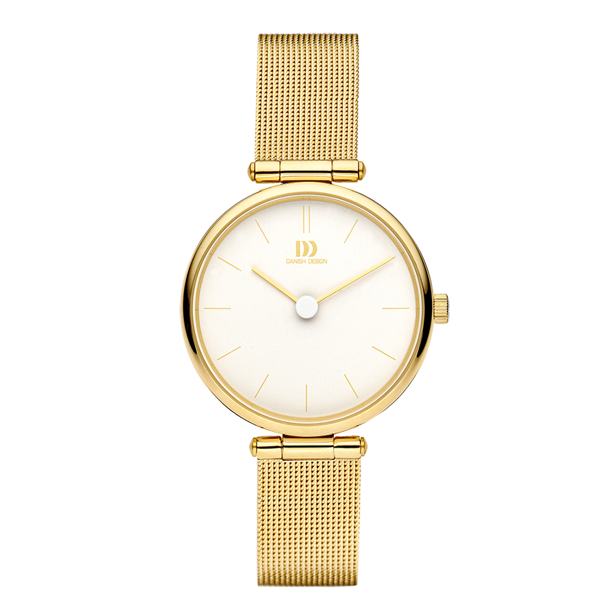 Danish Design Pure IV05Q1269 Rosalyn Damen Armbanduhr Gold • Mineralglas • Mesh-Armband