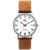 Danish Design Gløbe IQ31Q1273 Rhine Large Armbanduhr Weiß/Kamel • Titangehäuse • Mineralglas
