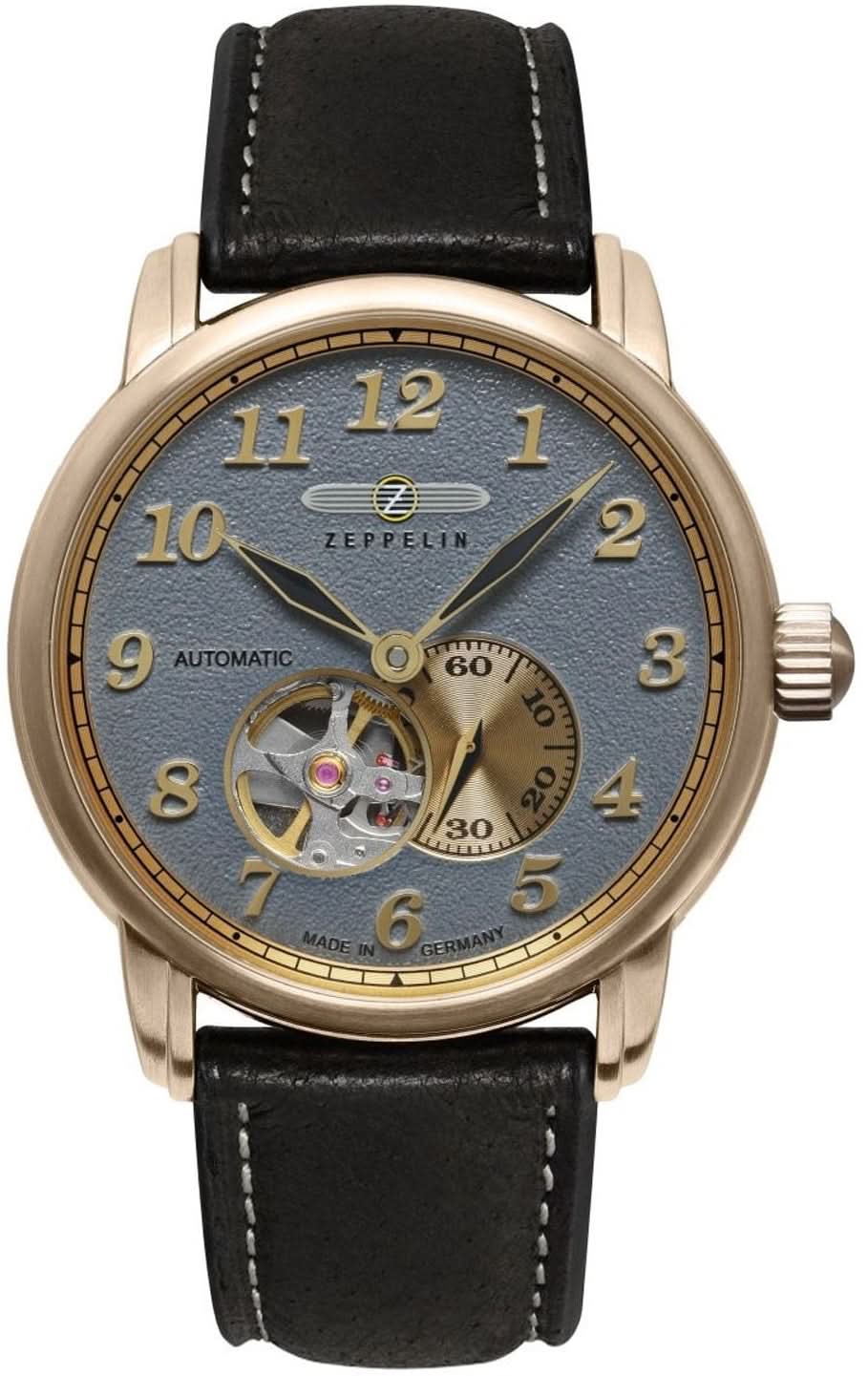 Zeppelin LZ 127 Graf Zeppelin 7664-5 Men's Watch • Open Heart • Made in Germany
