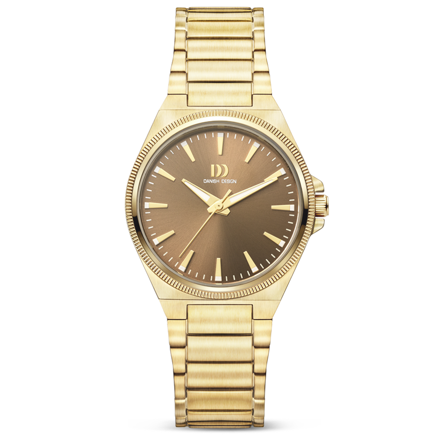 Danish Design DKx Pro IV87Q1303 Damenuhr Goldfarben • Saphirglas • Leuchtmasse