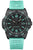 Luminox Herrenuhr mit schwarzem Gehäuse und türkisfarbenem Kautschukband, Taucherziffern