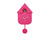 Karlsson Modern Cuckoo KA5768BP Wanduhr Knallpink • Kuckucksruf zur vollen Stunde • Pendel mit Nachtabschaltung, Bild 2