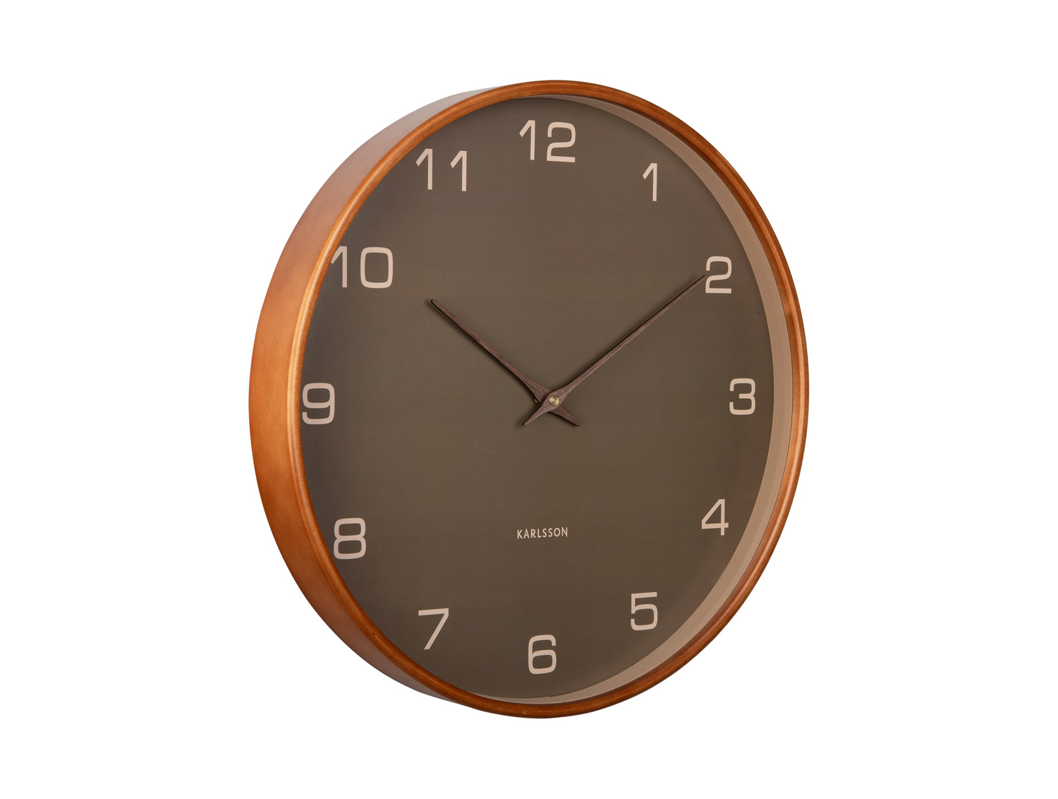 Karlsson Acento KA5993MG Wanduhr Moosgrün • Geräuschloses Sweep-Uhrwerk • Mid-Century-Design