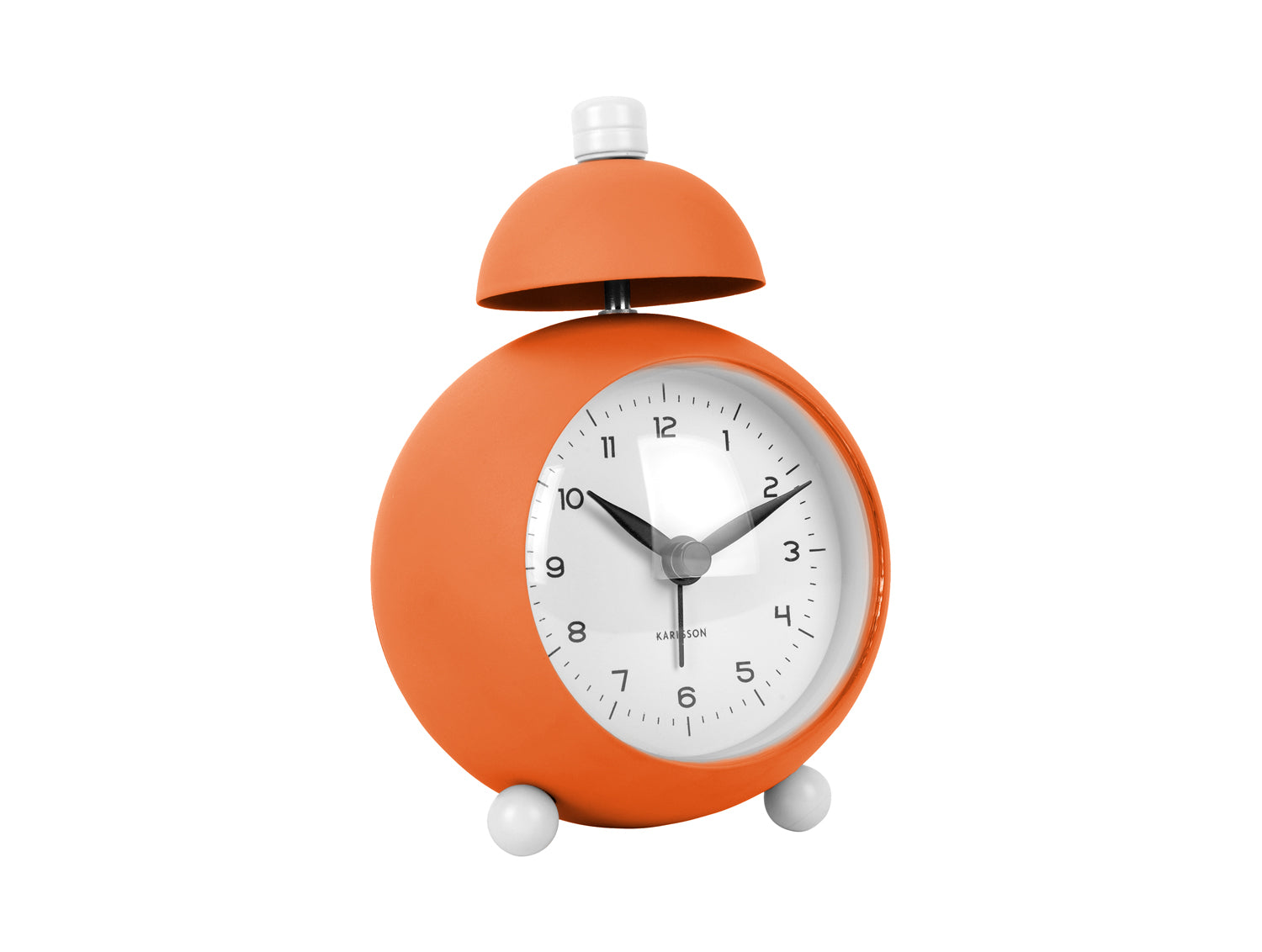 Karlsson Chaplin KA5979OR Wecker Neonorange • Sweep-Uhrwerk • Inspiriert von Charlie Chaplin