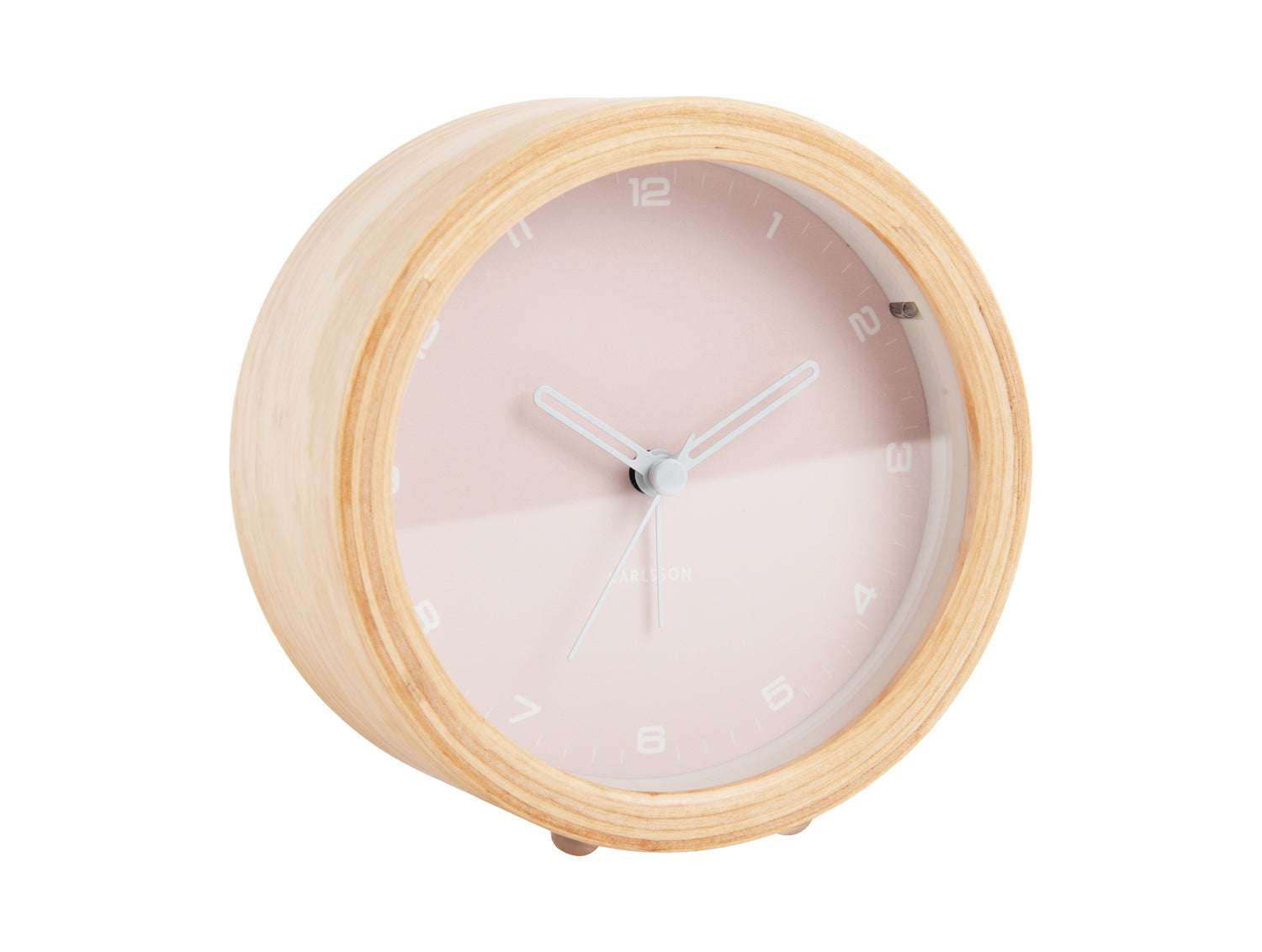 Karlsson Gentle KA5987LP Wecker Rosa • Geräuschloses Sweep-Uhrwerk • Nachtlicht-Funktion