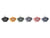 Karlsson Mini Triangle KA5990AS Wecker Mehrfarbig • 6er-Set • Reisebegleiter