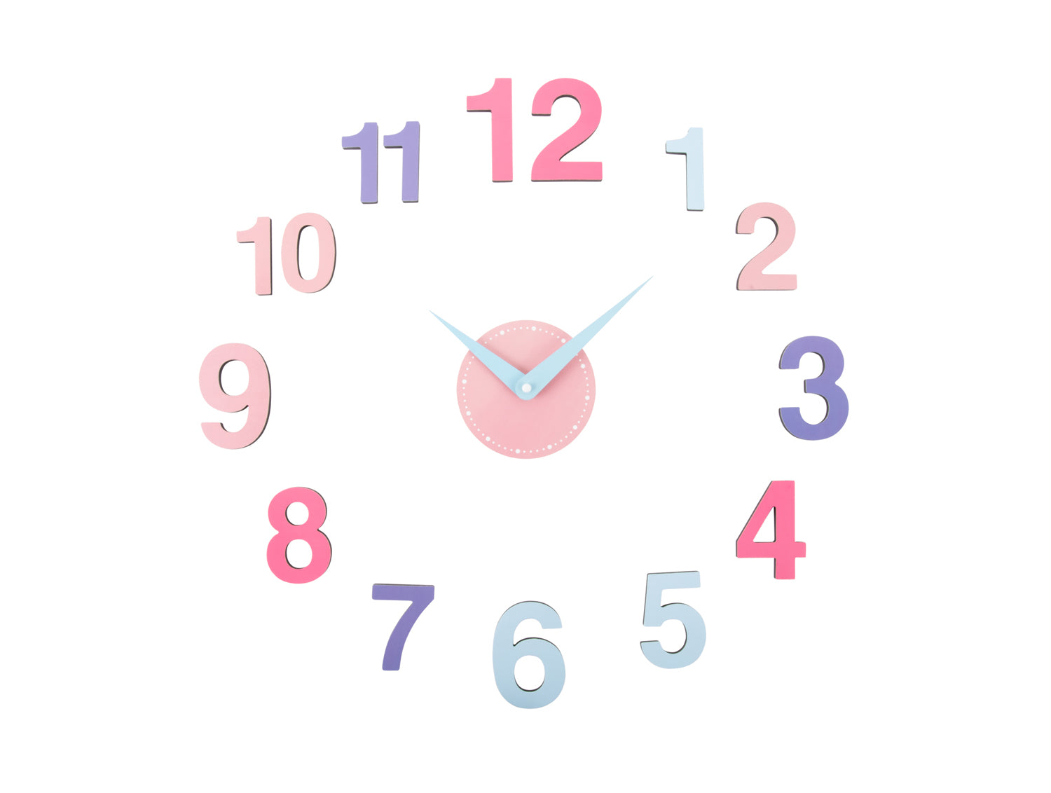 Karlsson DIY Chica KA6002MC Wanduhr Mehrfarbig • DIY Schaumstoff-Sticker • Großes Format