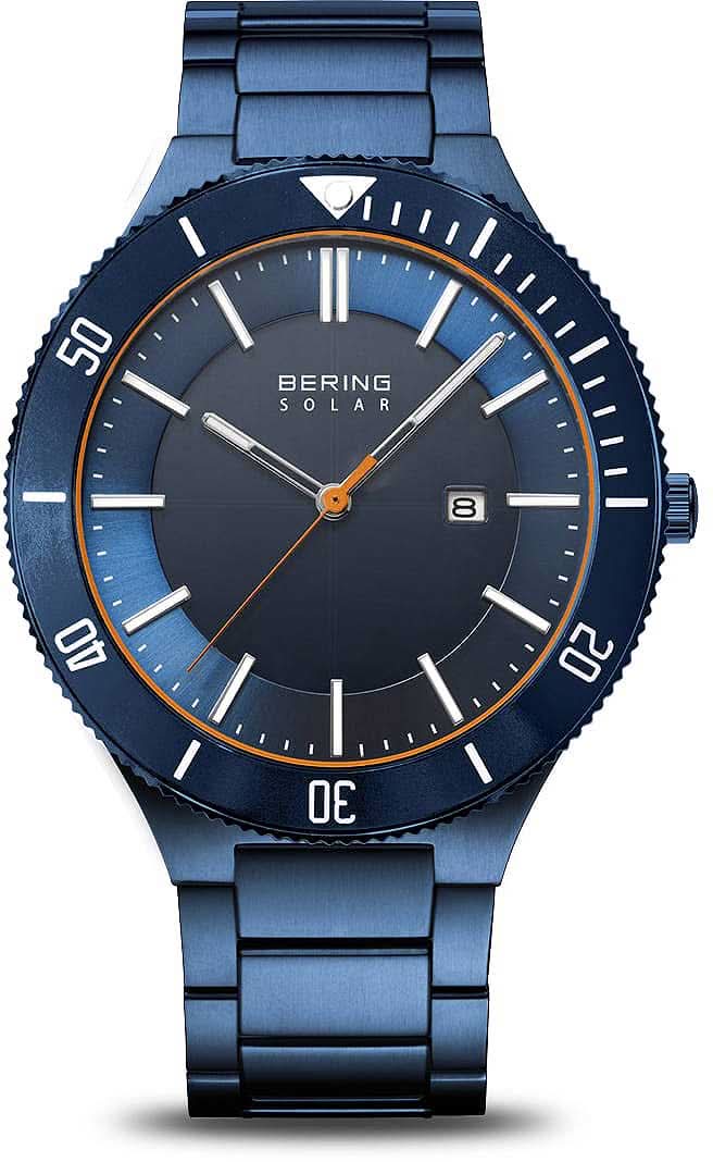 Bering Solar 14443-797 Men's Watch • Scratch-resistant sapphire crystal • Fine Milanese strap