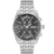 BOSS Herren-Armbanduhr mit Edelstahlarmband, grauem Zifferblatt und Chronograph, Mineralglas