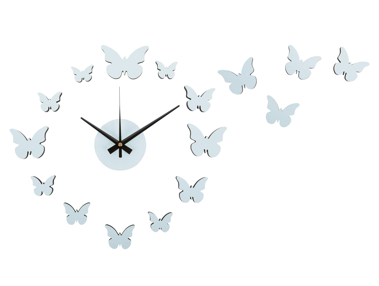 Karlsson DIY Butterfly KA6000LB Wanduhr Softblau • Do-it-Yourself Schmetterlinge • Modernes Quarzwerk