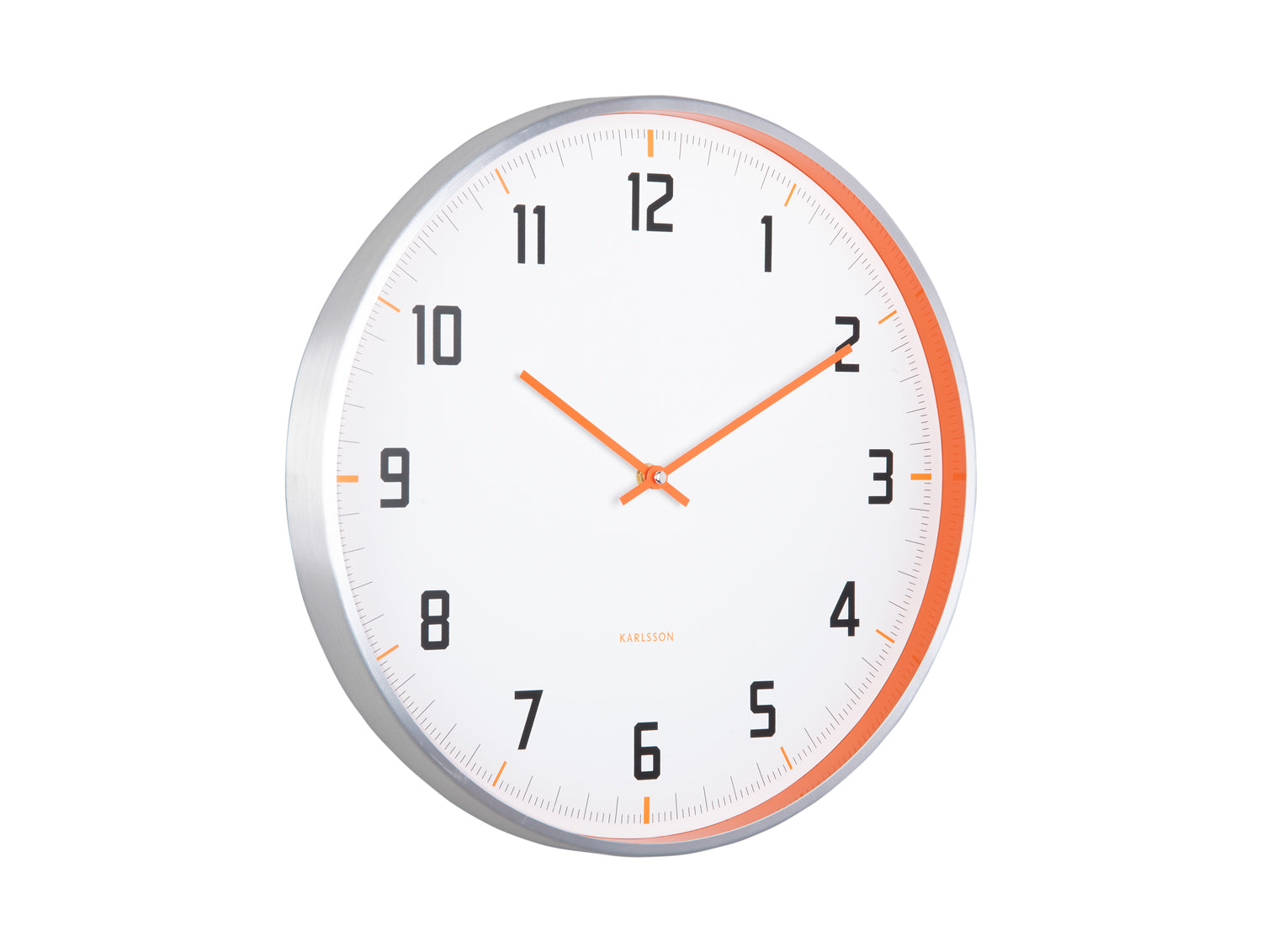 Karlsson Sporty KA5969OR Wanduhr Orange • Sportliches Design • Aluminiumgehäuse
