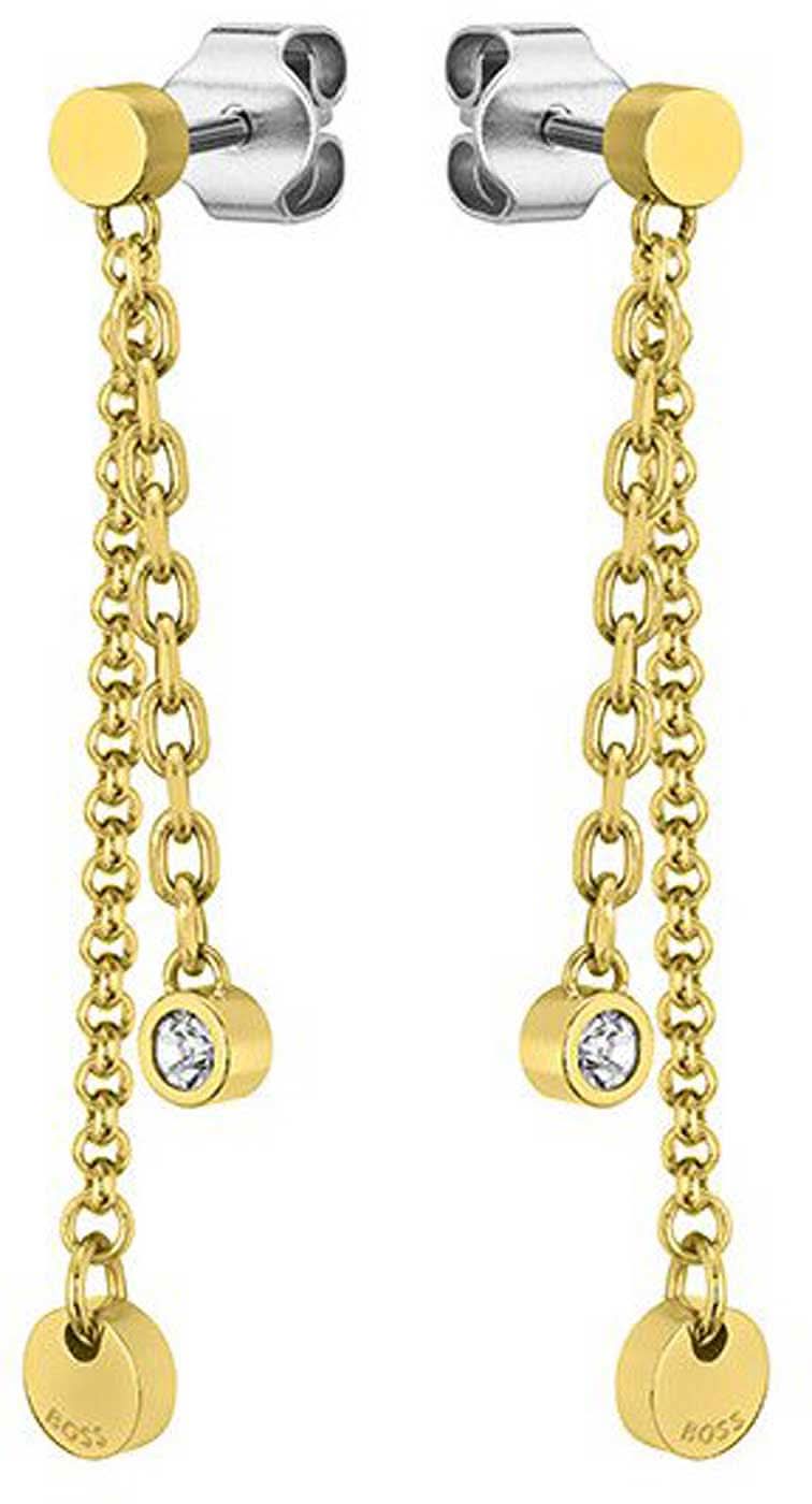 Boss Jewelry 1580333 - IRIS drop earrings with round pendants and stone