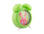 Karlsson Peekaboo Bunny KA5980DG Wecker Dunkelgrün • Bewegliche Augen • Kinderzimmer-Design, Bild 2