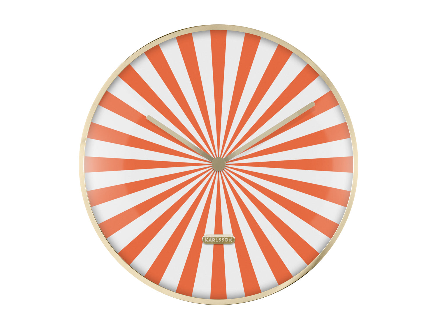 Karlsson Candy Swirl Dome KA6007OR Wanduhr Orange • Geräuschloses Sweep-Uhrwerk • Verspielte Bonbon-Optik