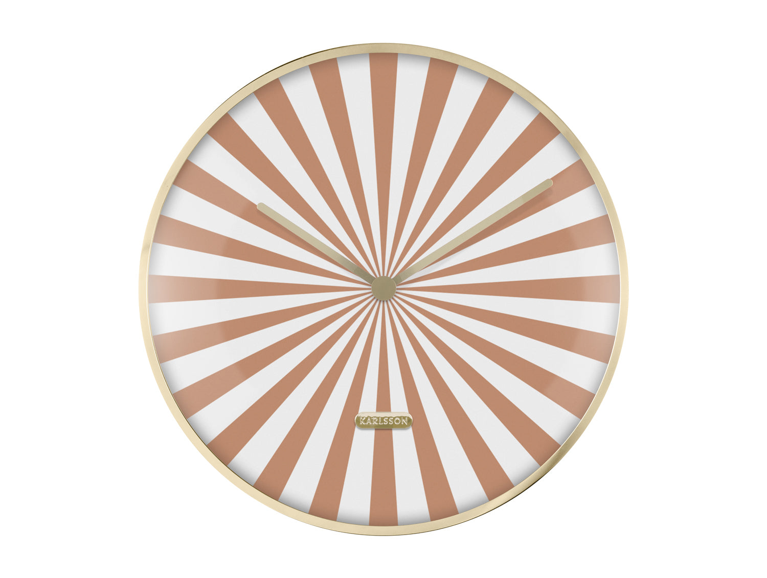 Karlsson Candy Swirl Dome KA6007SB Wanduhr Softbraun • Geräuschloses Sweep-Uhrwerk • Verspieltes Bonbon-Design