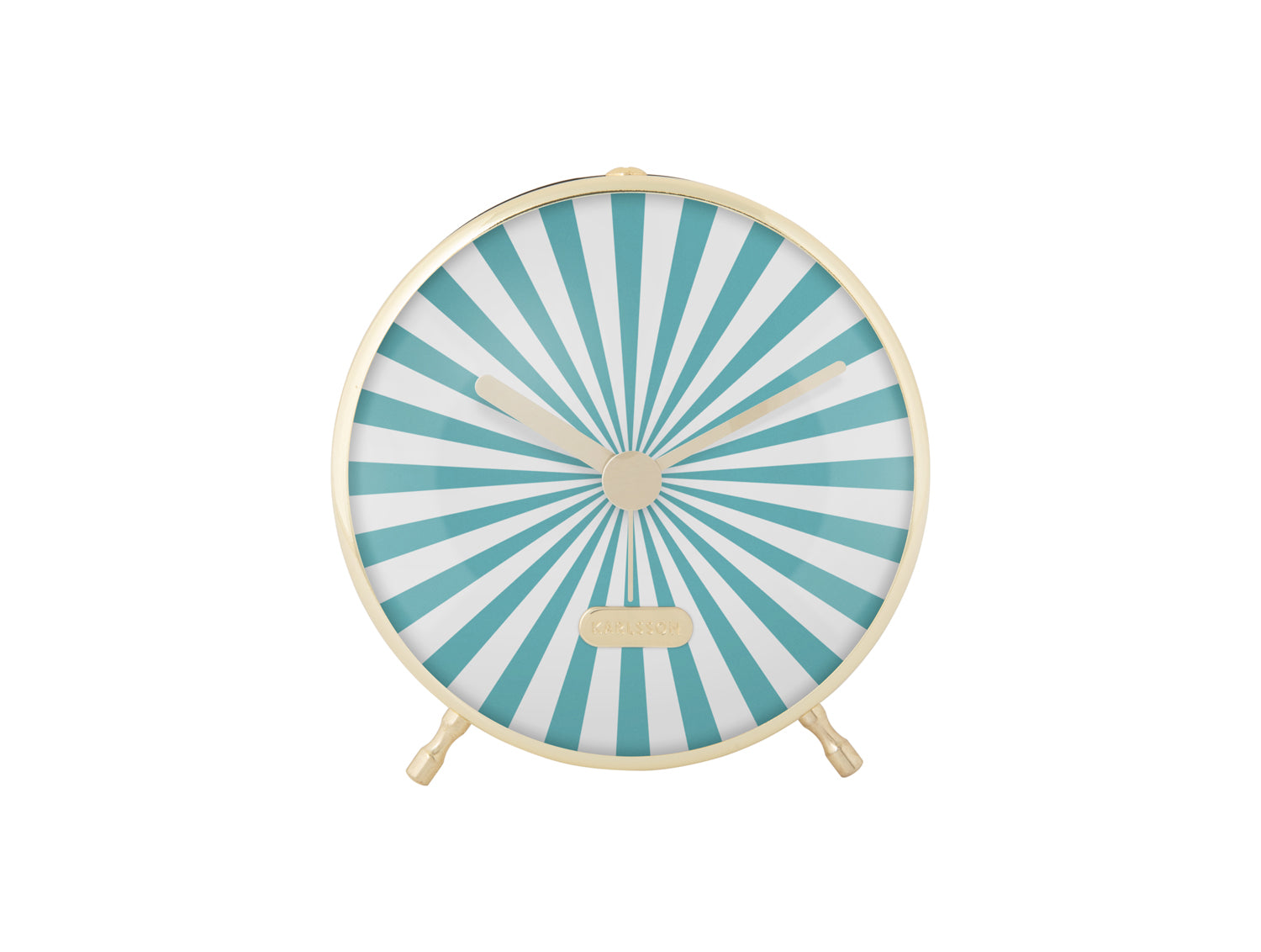 Karlsson Candy Swirl KA6008BL Wecker Türkisblau • Geräuschloses Sweep-Uhrwerk • Verspieltes Zifferblatt
