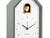 Karlsson cuckoo clock front view, light green case, white dial with hands