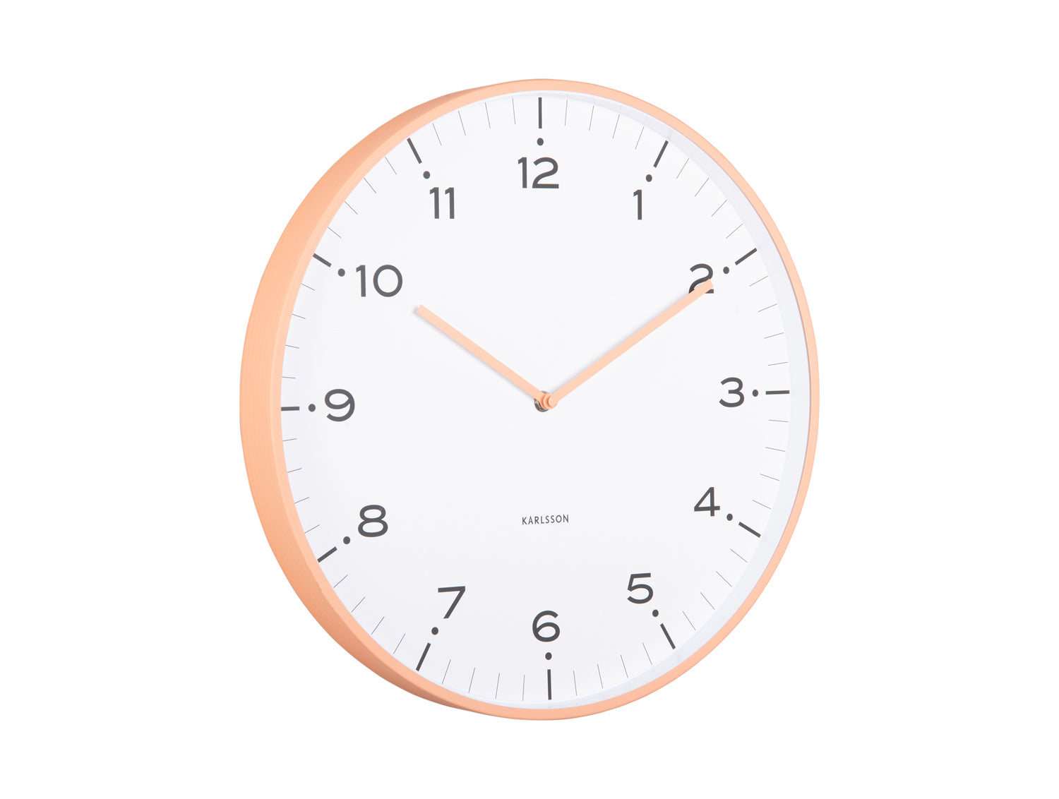 Karlsson Circus Rings KA6011OR Wanduhr Orange • Sweep-Uhrwerk • Eisenring-Design