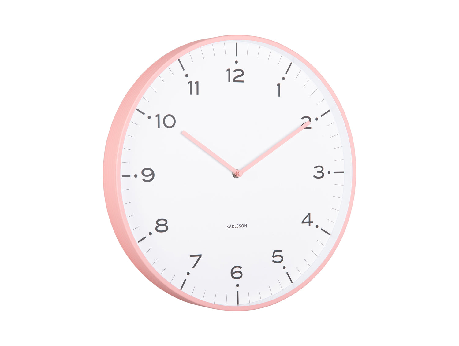 Karlsson Circus Rings KA6011PI Wanduhr Flamingopink • Geräuschloses Sweep-Uhrwerk • Eisenrahmen in Ringoptik