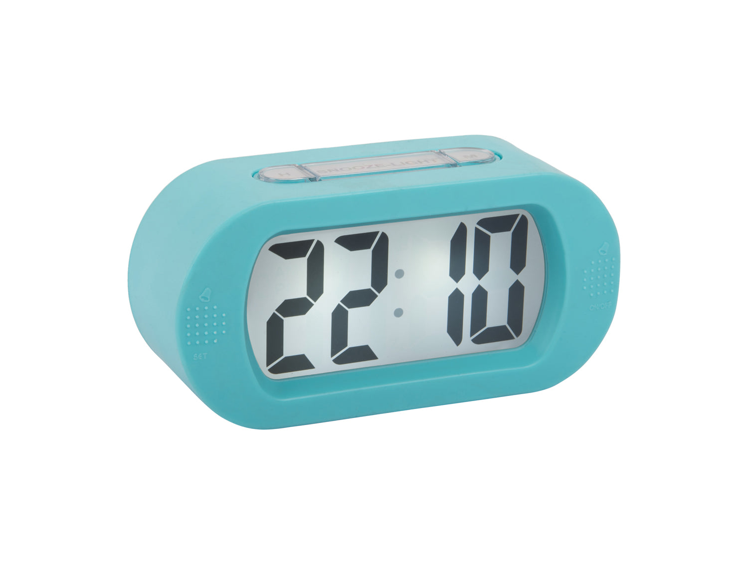 Karlsson Gummy KA5753BB Wecker Türkisblau • Digitales Display • Silikon-Gehäuse