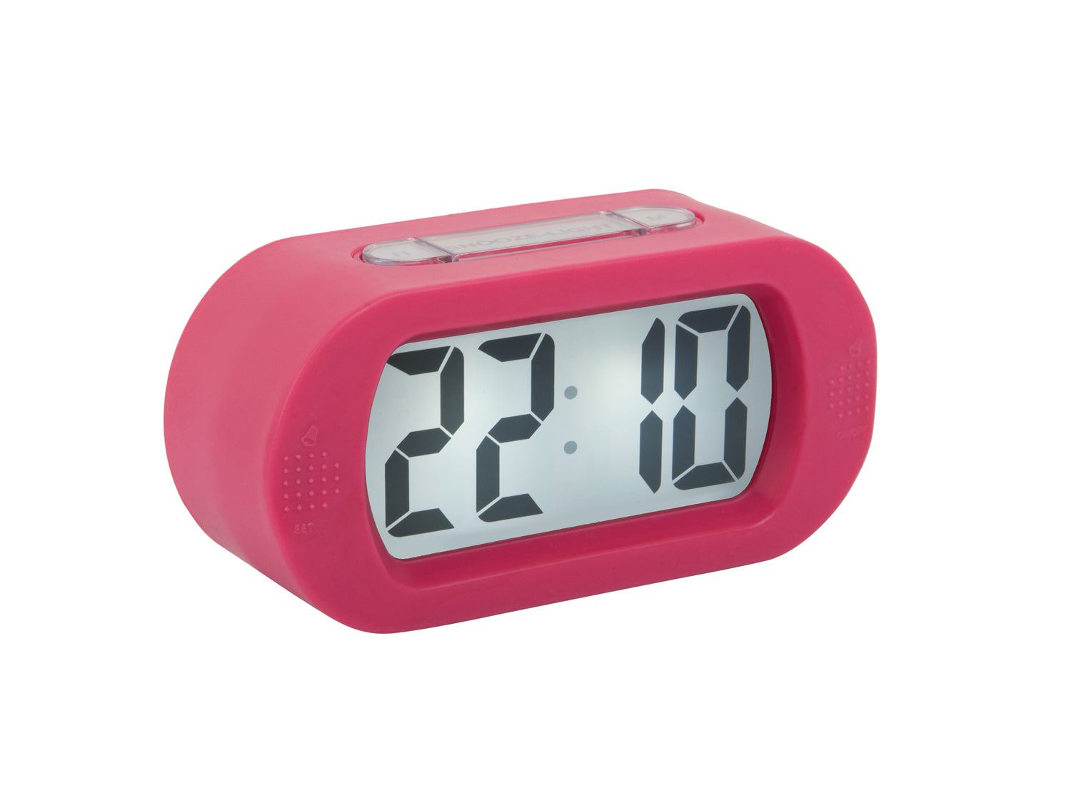 Karlsson Gummy KA5753BP Wecker Pink • Digitales LCD-Display • Weiches Silikongehäuse