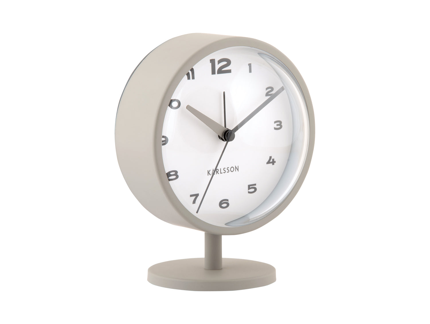 Karlsson Brisk Dome KA6027GY Wecker Dunkelgrau • Sweep-Uhrwerk • Designer Armando Breeveld