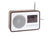 Karlsson FM Radio KA6036DW Wecker Dunkelholz • FM-Radio mit Teleskopantenne • Digitales Display mit Temperatur