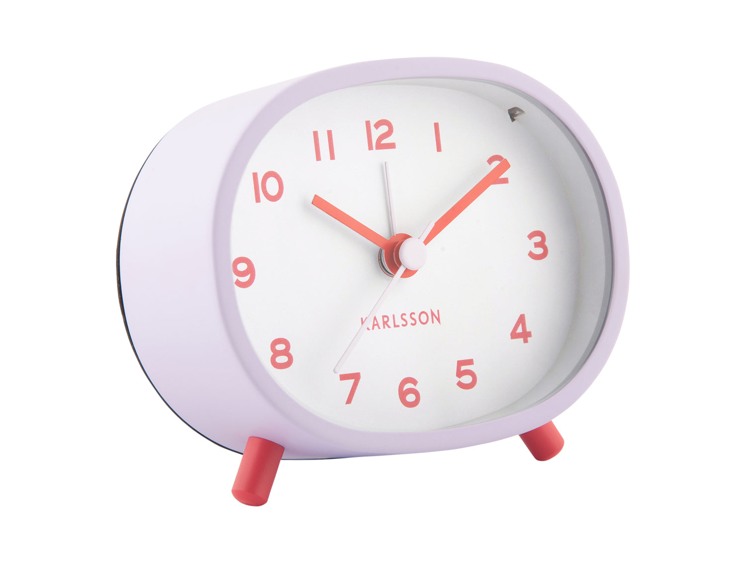 Karlsson Cheeky Oval KA6025LP Wecker Weichviolett • Geräuschloses Sweep-Uhrwerk • Ovalform von Iris Dijkers