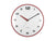 Karlsson Brisk Dome KA6028RD Wanduhr Rotbraun • Geräuschloses Sweep-Uhrwerk • Gewölbtes Domenglas