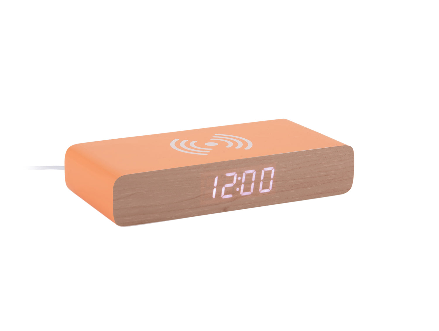 Karlsson Retro Flat LED KA6039OR Wecker Leuchtorange • LED-Digitalanzeige • USB-Ladefunktion