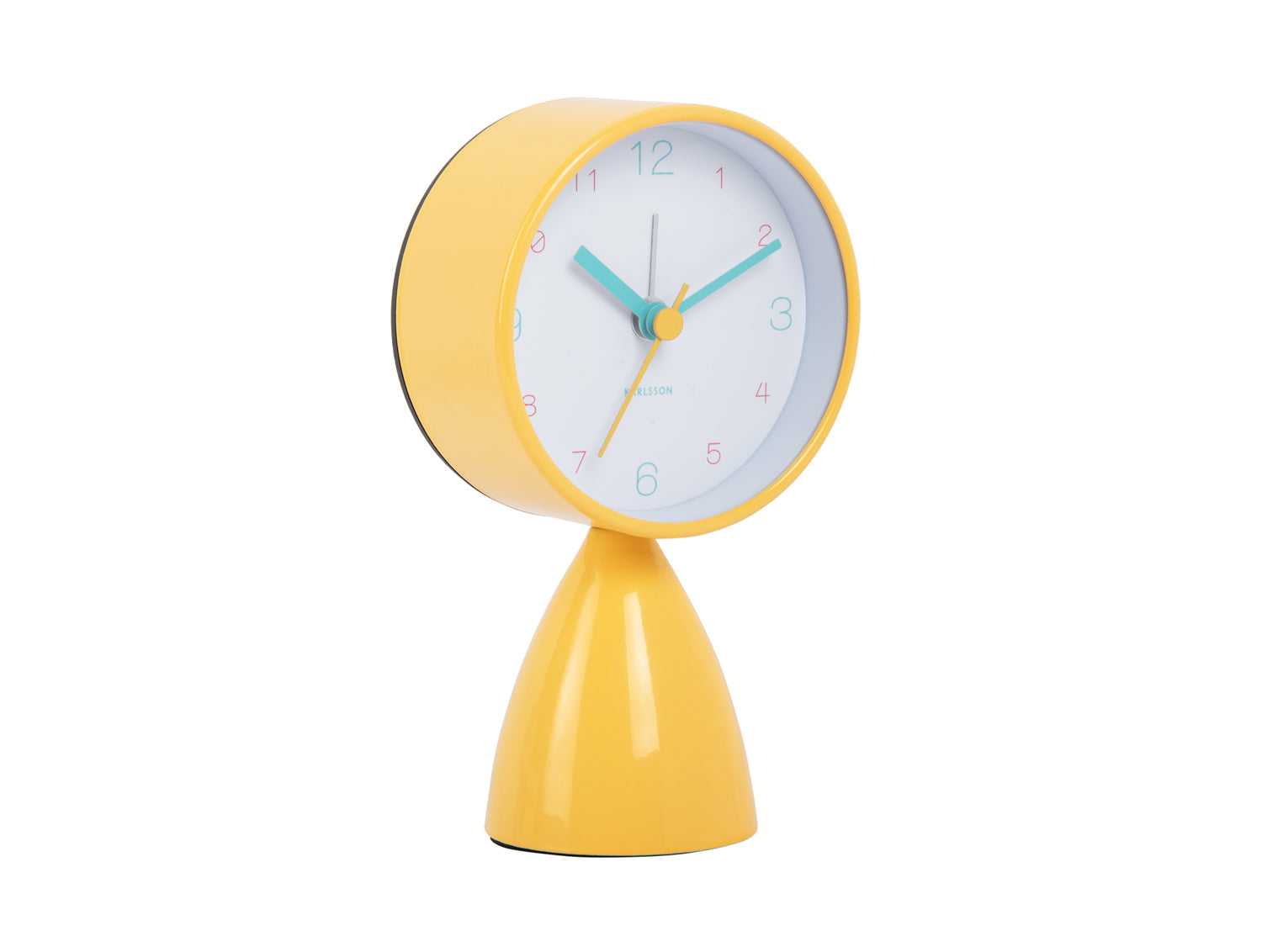 Karlsson Funky Vibes KA6023BY Wecker Hellgelb • Geräuschloses Sweep-Uhrwerk • Retro-Design