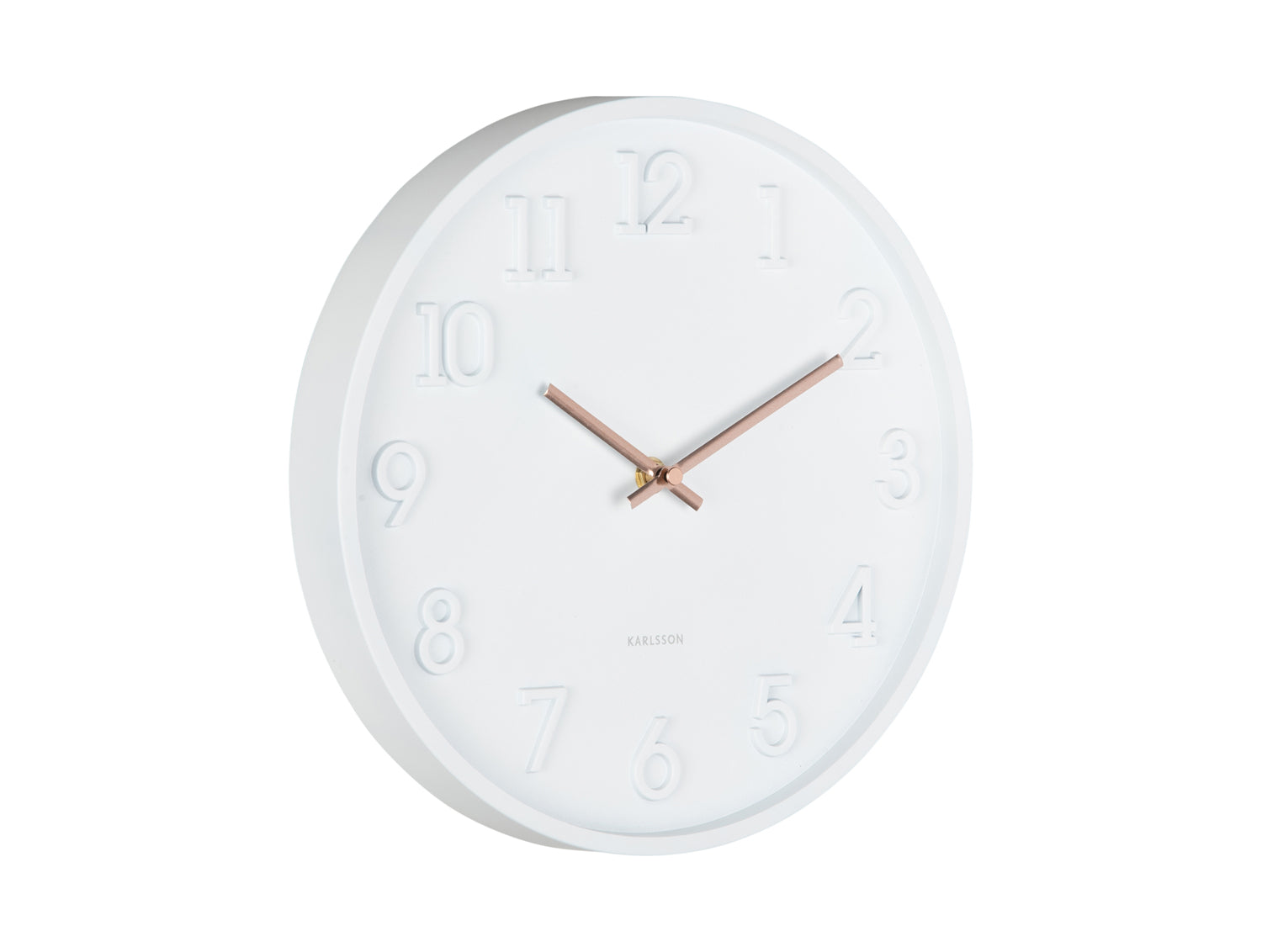 Karlsson Calma KA6041WH Wanduhr Weiß • Geräuschloses Sweep-Uhrwerk • Skandinavisches Design