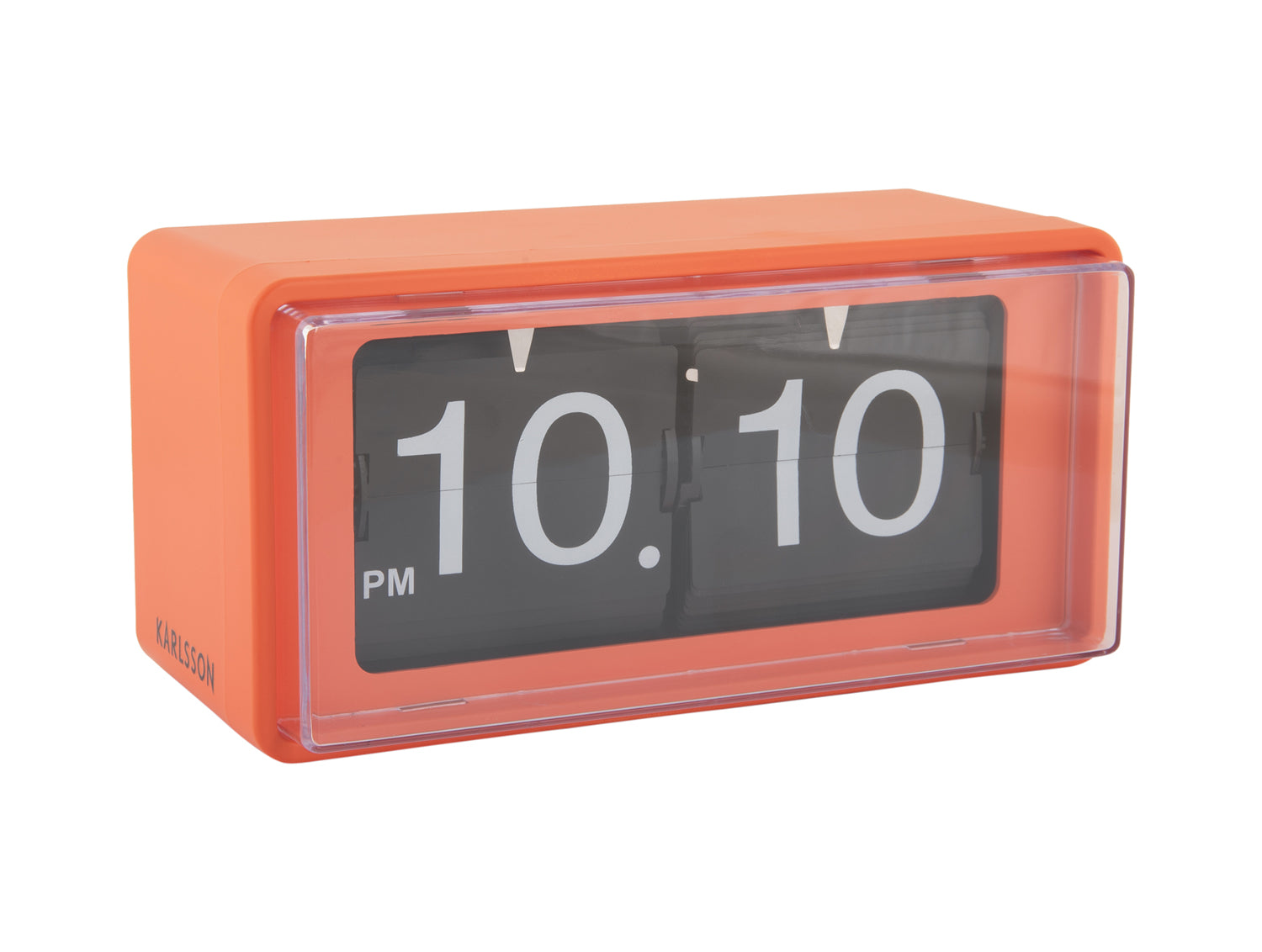 Karlsson Retro Boxed Flip KA6055OR Wanduhr Orange • Klappzahlen-Mechanismus • Retro-Design