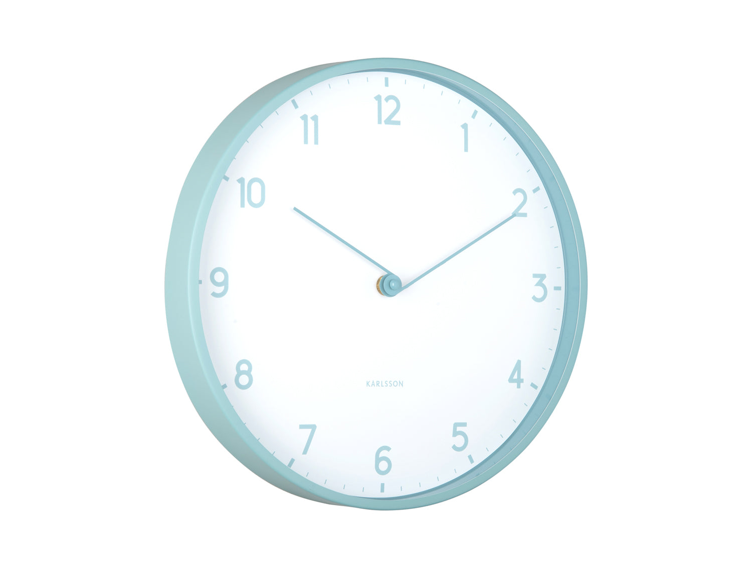 Karlsson Sencillez KA6057BL Wanduhr Nebelblau • Geräuschloses Sweep-Uhrwerk • Skandinavisches Design