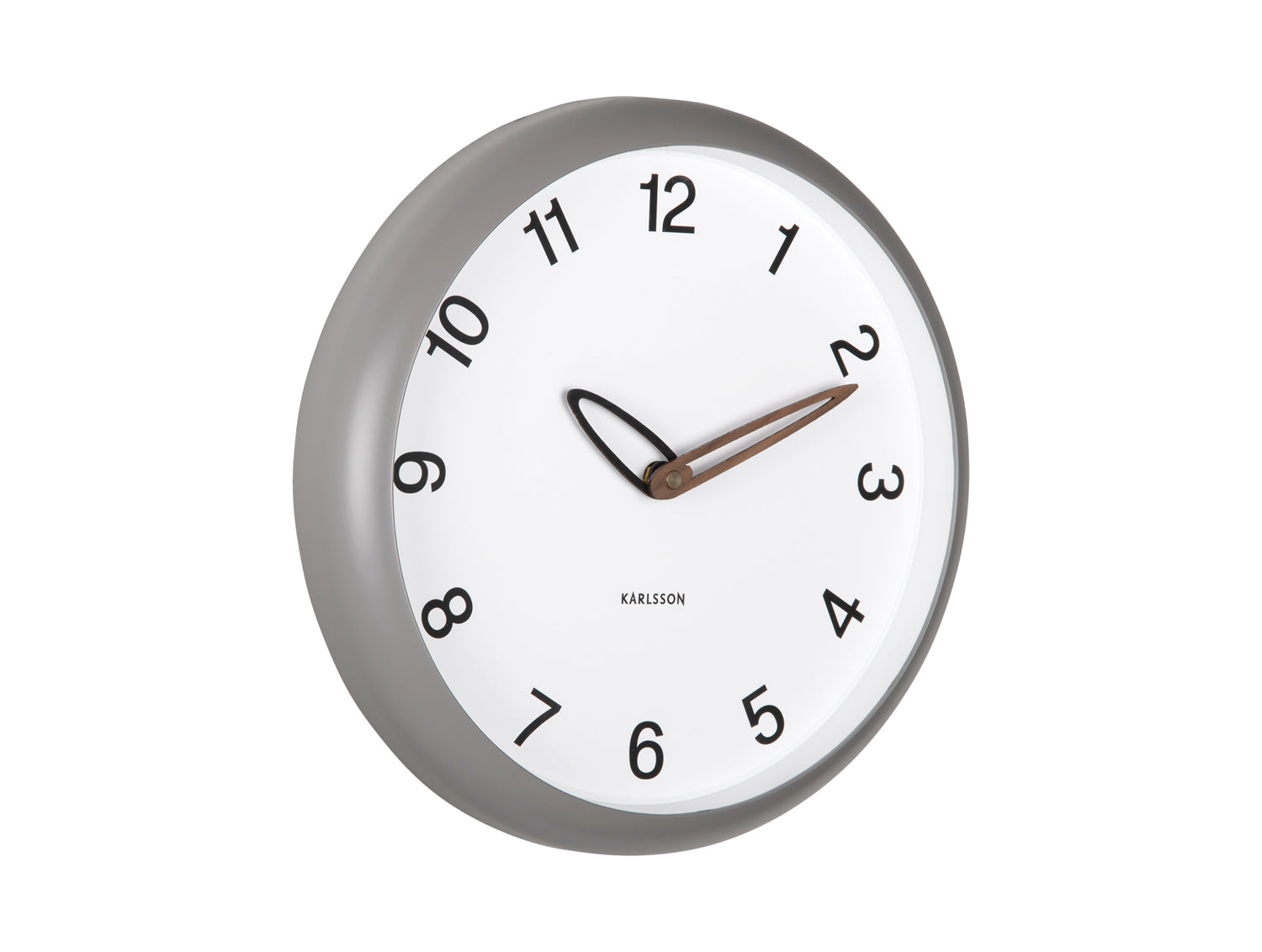 Karlsson Bella KA6043GY Wanduhr Dunkelgrau • Sweep-Uhrwerk • Minimalistisches Design