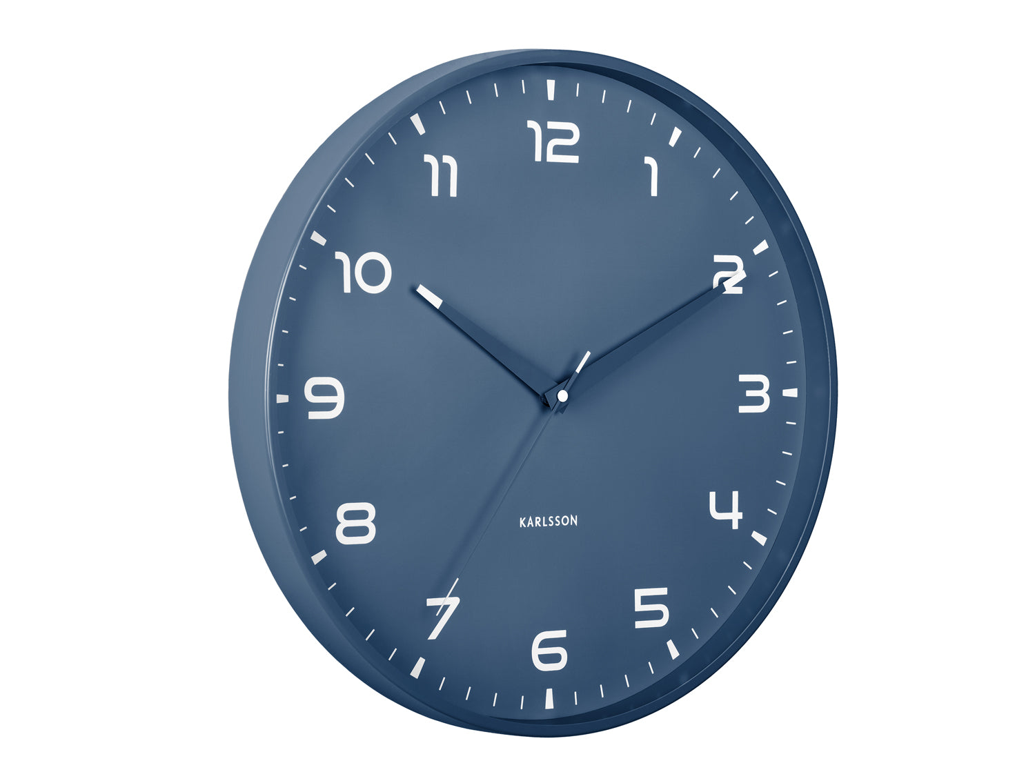 Karlsson Orgullo KA6053BL Wanduhr Klassikblau • Geräuschloses Sweep-Uhrwerk • Minimalistisches Design