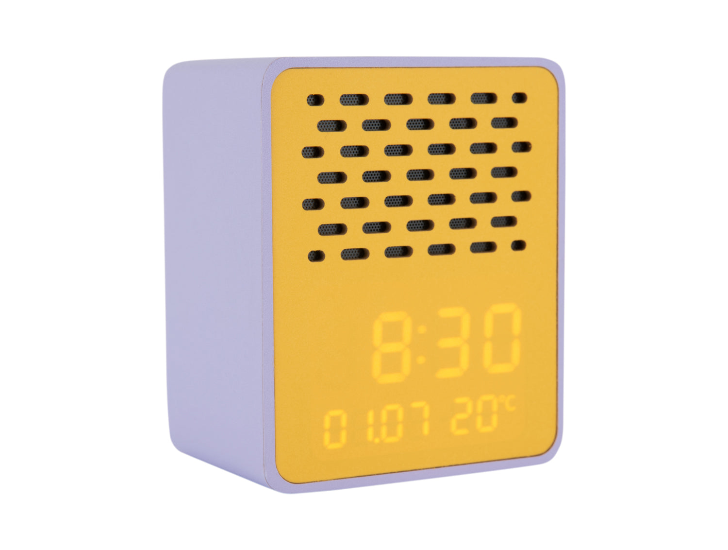 Karlsson Funky Vibes KA6060PU Wecker Lila-Gelb • Bluetooth-Lautsprecher • LED-Display