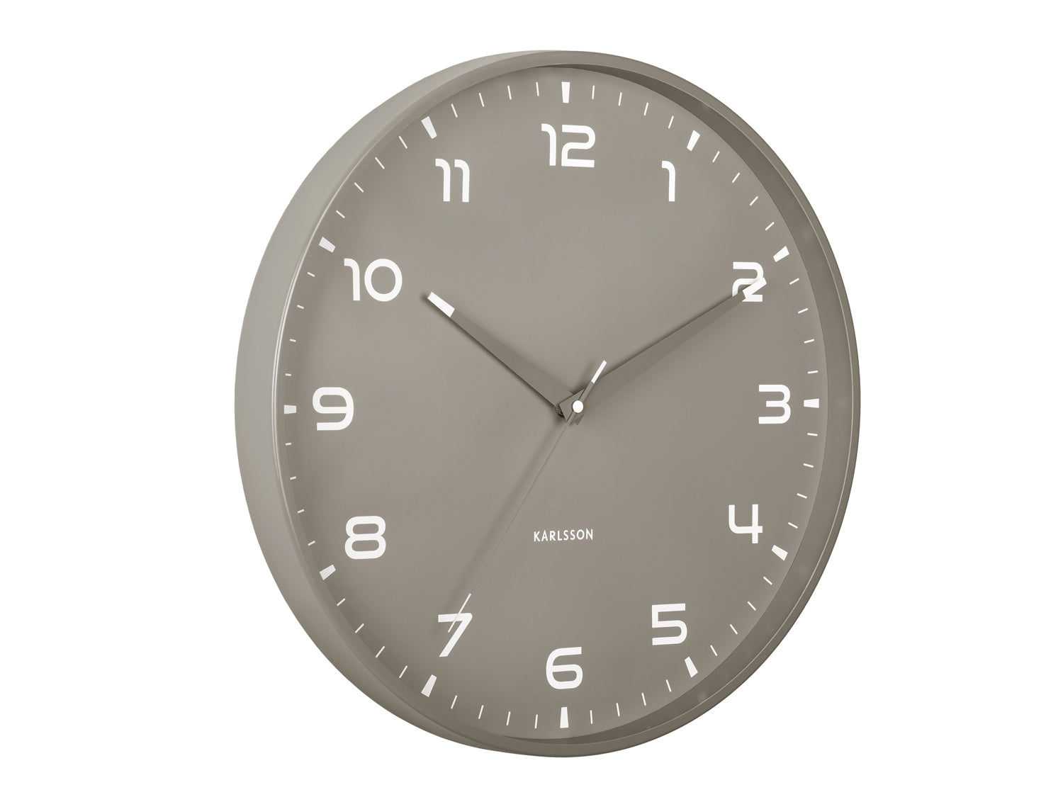Karlsson Orgullo KA6053GY Wanduhr Dunkelgrau • Sweep-Uhrwerk • Minimalistisches Design