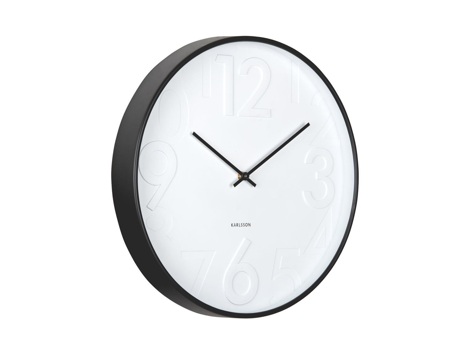 Karlsson Ayuno KA6063BK Wanduhr Schwarz • Sweep-Uhrwerk • Minimalistisches Design