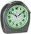 Atlanta Radio-Controlled Alarm Clock Analog 11.5x11 cm Plastic • Sweeping Second Hand • Green Dial Illumination