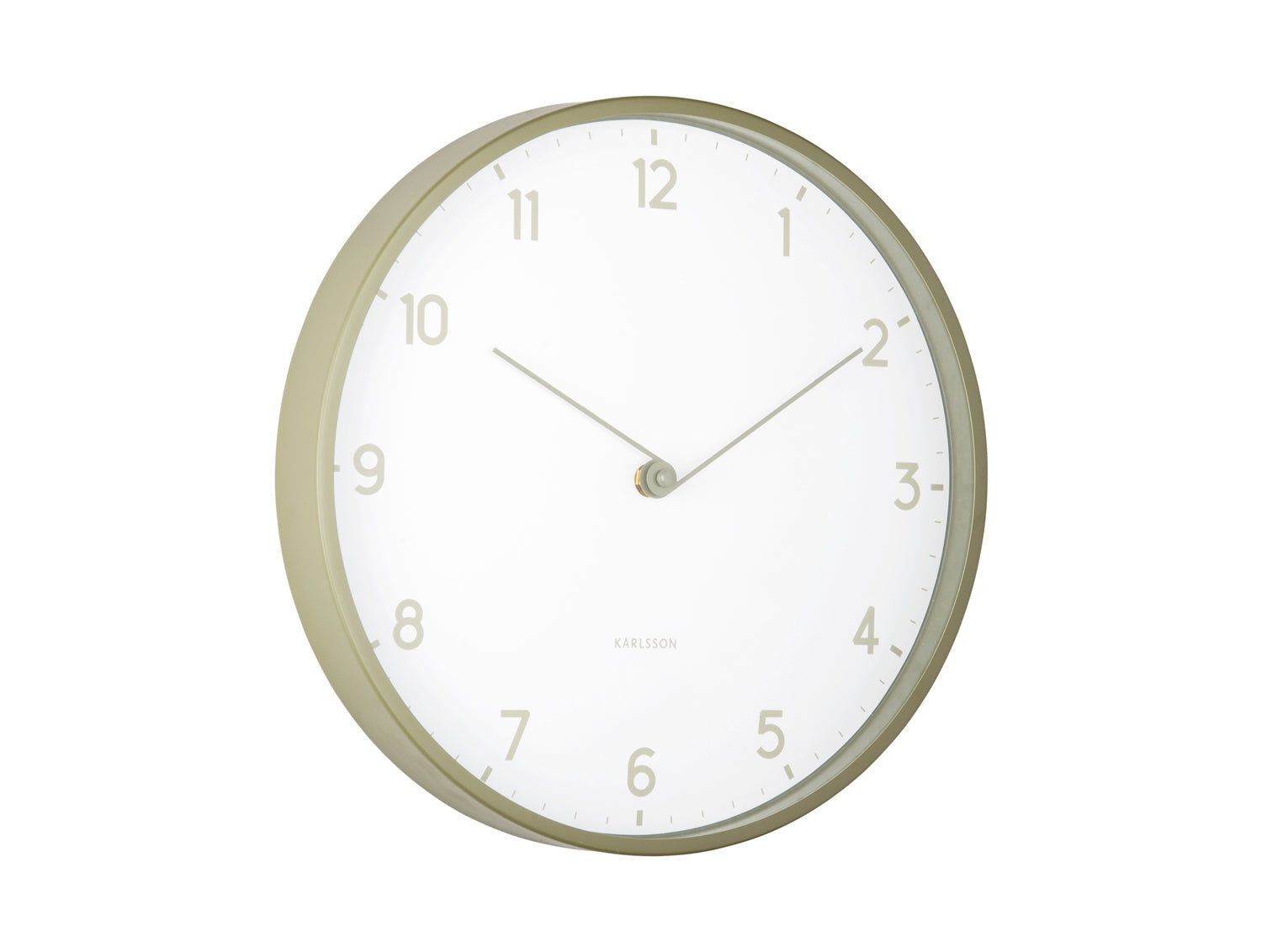 Karlsson Sencillez KA6057GR Wanduhr Teegrün • Geräuschloses Sweep-Uhrwerk • Minimalistisches Skandinavisches Design