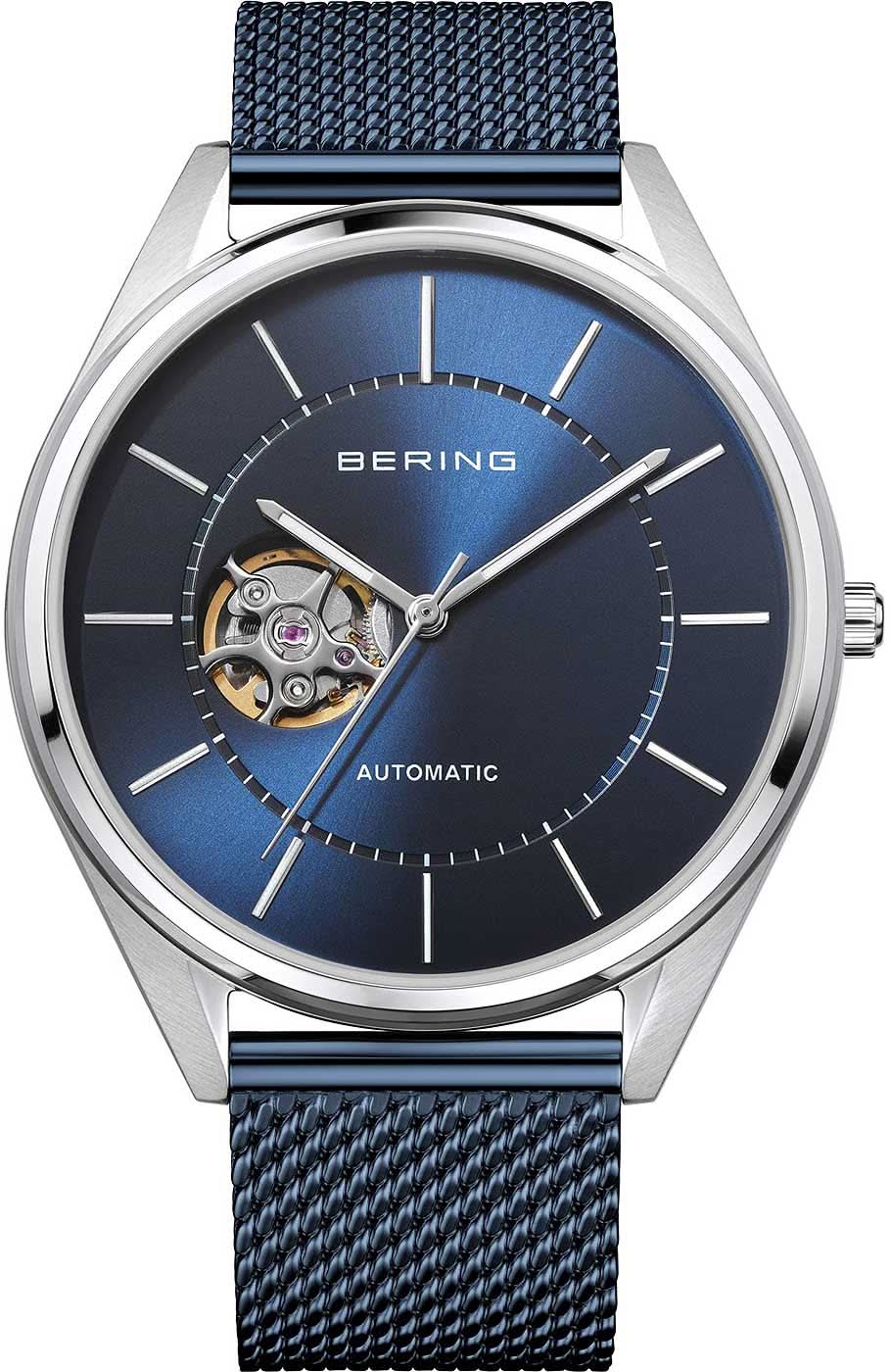 Bering Automatic 16743-307 Men's Watch • Scratch-Resistant Sapphire Crystal • Blue Milanese Strap
